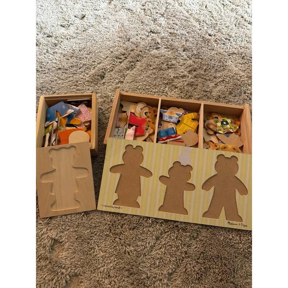 Melissa & Doug Wooden Puzzles - Bear Theme
